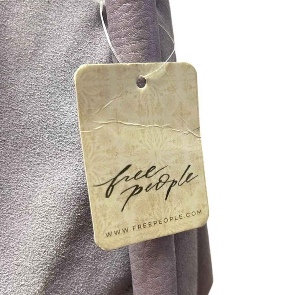 NWT Free People Barlow Suede Bucket Bag Fields of Lilac Purple Boho Casual - Picture 3 of 11